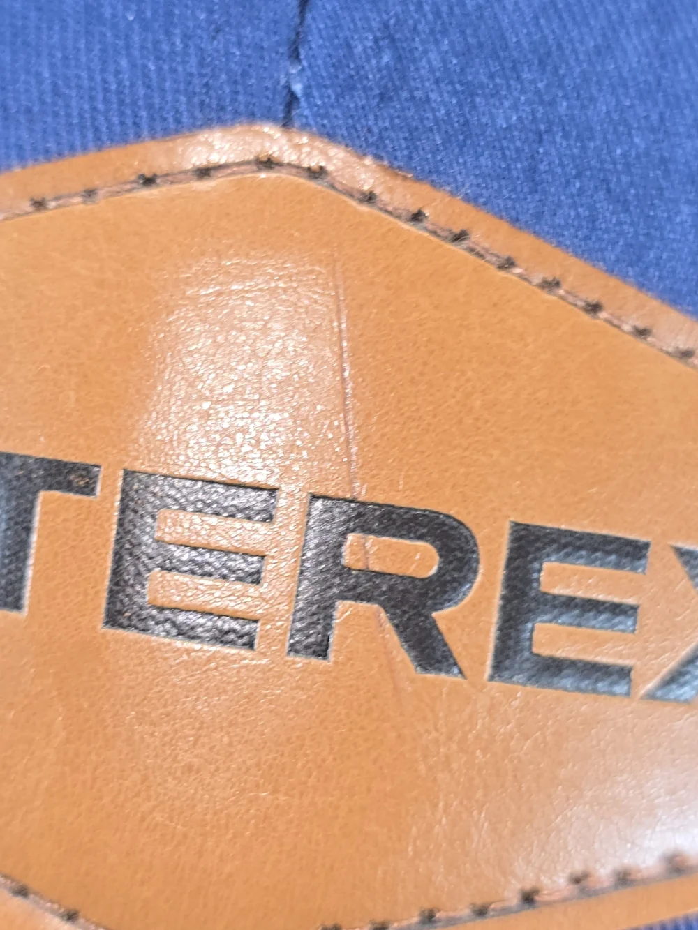 Men's Navy and Black Trucker Hat with Leather Patch